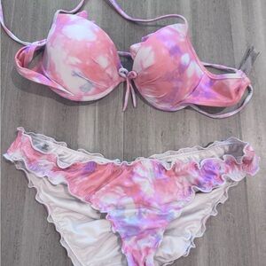 VS Pink Tie-Dye Bikini Set